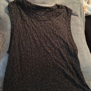 Leopard print work out top